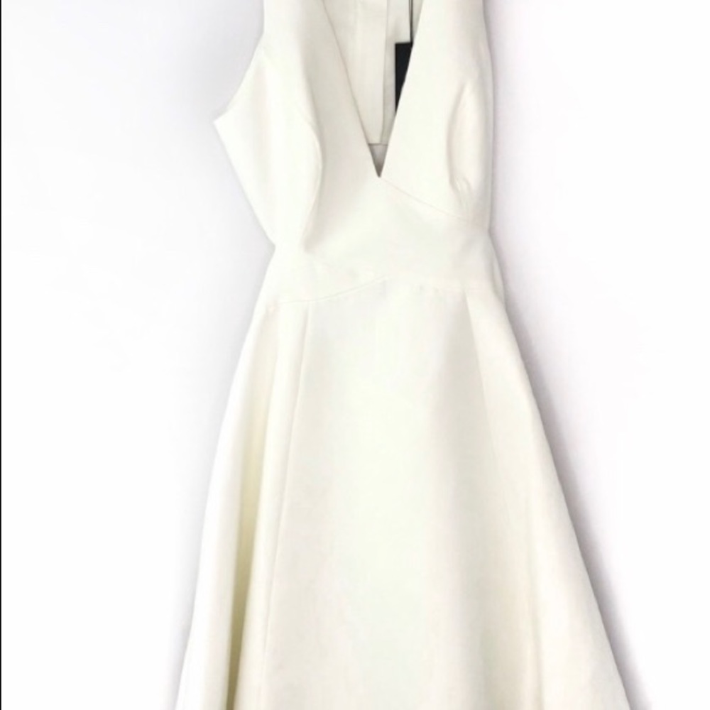 Halston Heritage silk Sleeveless V-Neck Dress - Picture 2 of 8